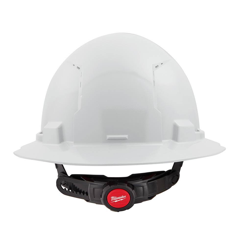 MW BOLT White Type 1 Class C Full Brim Vented Hard Hat with 6-Point Ratcheting Suspension (10-Pack) 48-73-1221X10