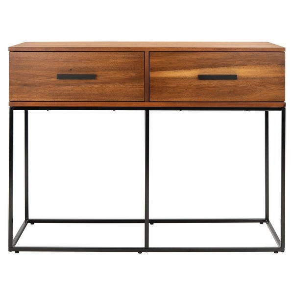 SAFAVIEH Marquise Brown/ Black 2-Drawer Console Table - 42