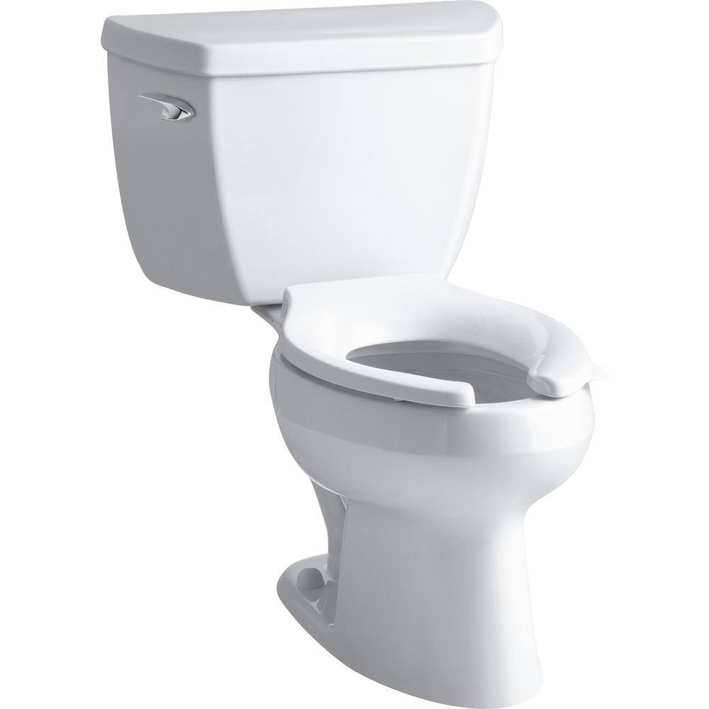 KOHLER Wellworth Classic 2-piece 1.0 GPF Single Flush Elongated Toilet in White K-3531-0