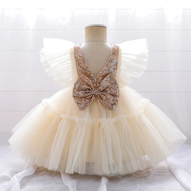 Toddler 1st Birthday Dress For Baby Girl Clothes Sequin Baptism Princess Tutu Dress Girls Dresses Party Costume 0-5 Year