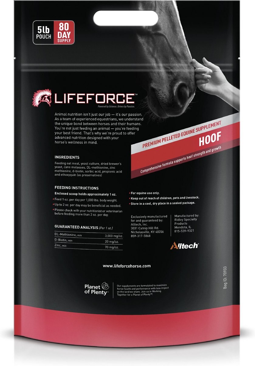 Lifeforce Hoof Health Horse Supplement， 5-lb pouch