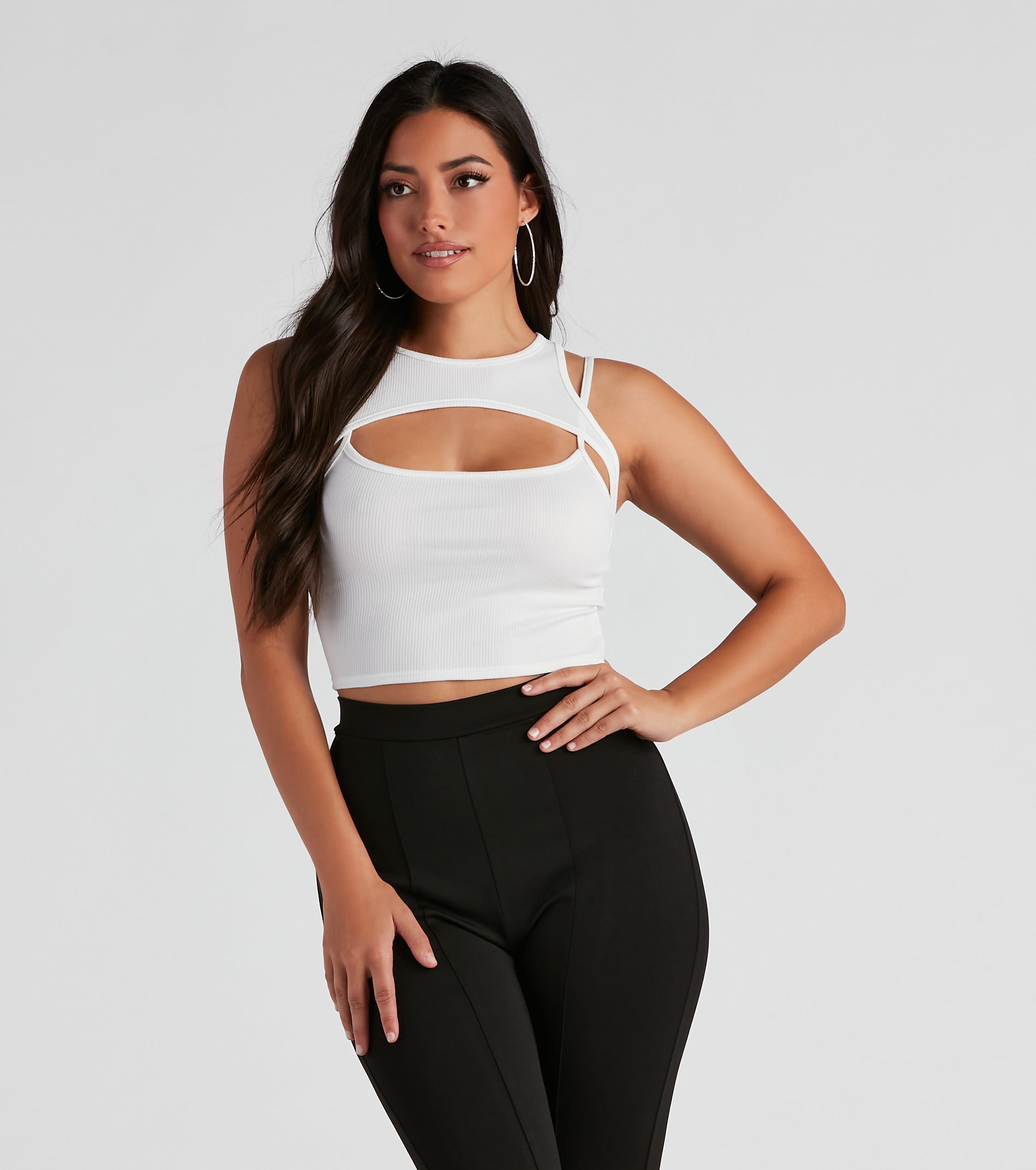 Well Connected Cutout Tank Top