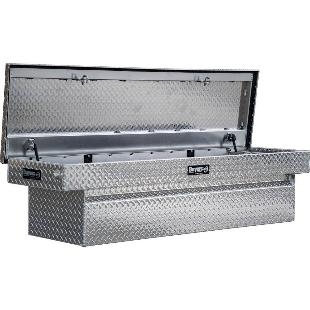 Buyers Products Company 23 in. x 27 in. x 71 in. Diamond Tread Aluminum Crossover Truck Tool Box 1709425