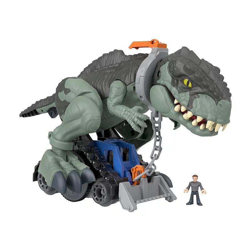 Fisher-Price Jurassic World Dominion Giga Dinosaur Toy with Lights and Sounds， Mega Stomp and Rumble