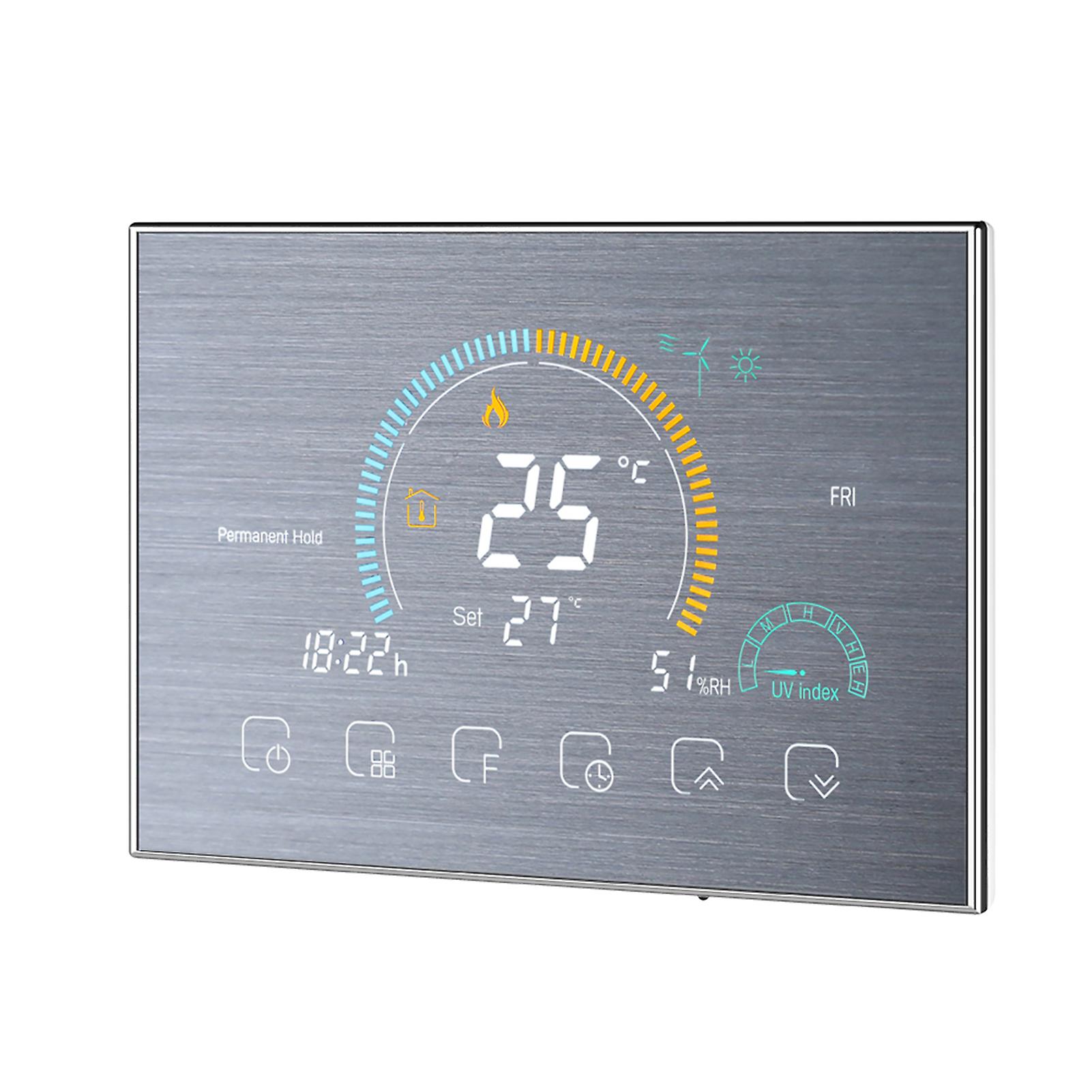 Silver Wifi 95-240v Wi-fi Smart Thermostat Programmable Thermostat 5+1+1 Six Periods Voice App Control Backlight Lcd Electric Heating Thermoregulator