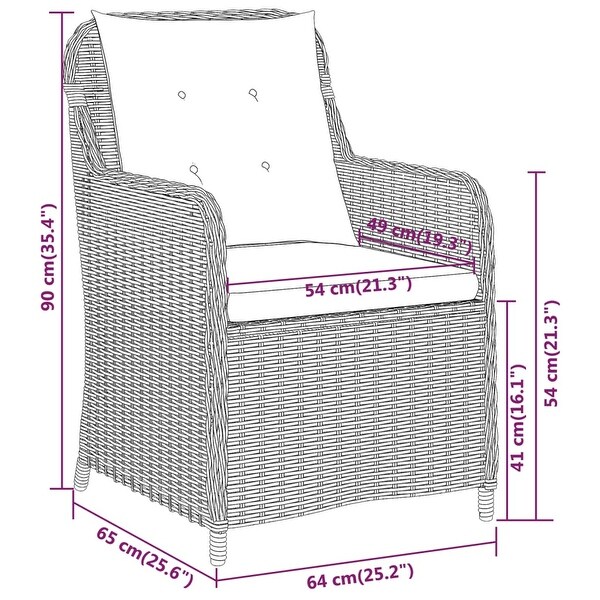 vidaXL 3/5/7 Piece Patio Dining Set