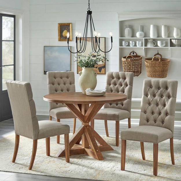 Round Dining Set Driftwood Buylateral