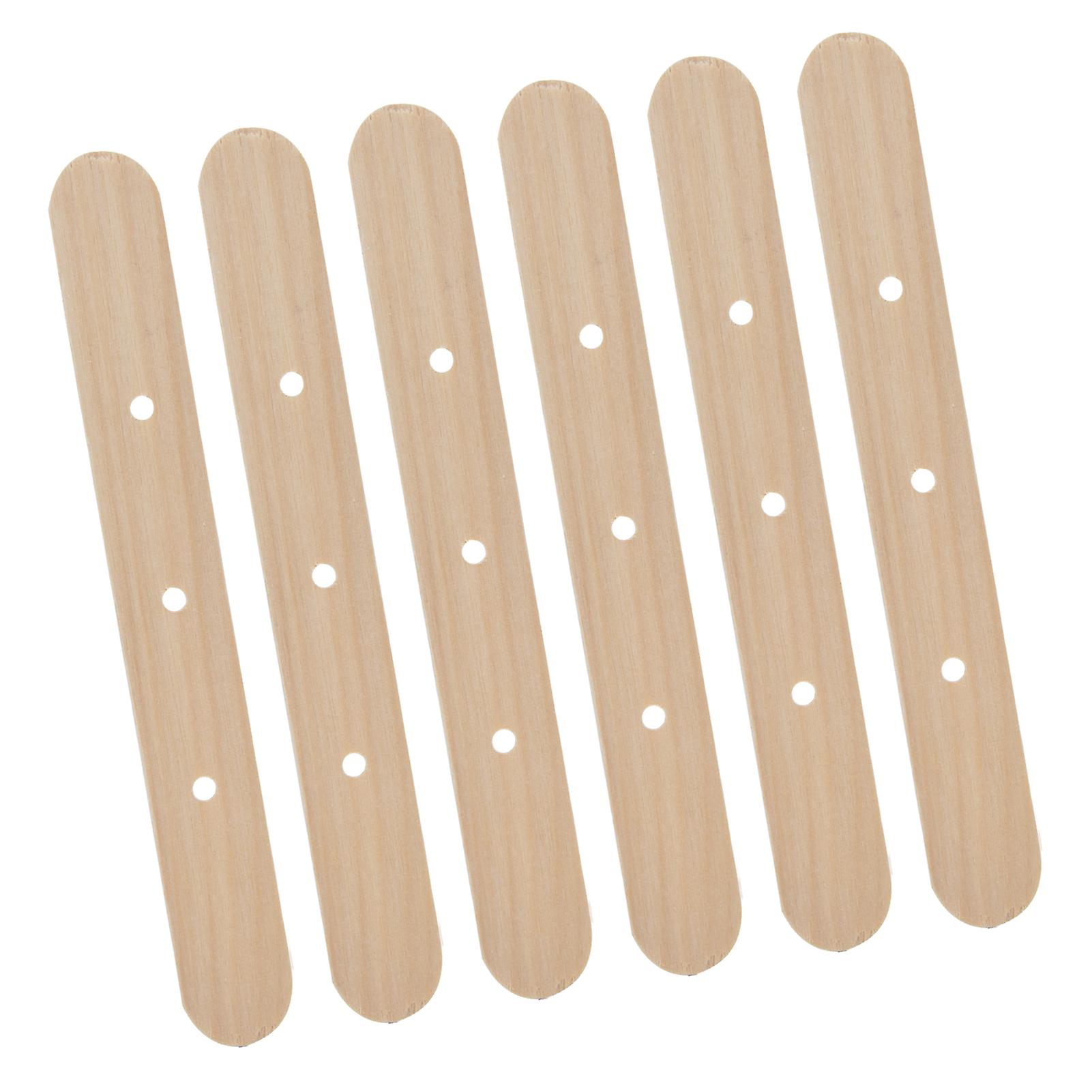 50pcs Candle Wick Holder Birch Easy Use Reusable Wooden Wax Core Holder For Making Candles150x20mm 3 Hole