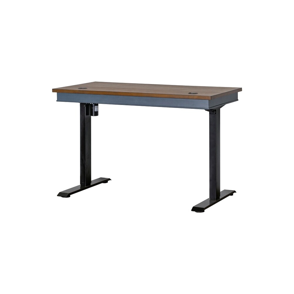 Farmhouse Electric Sit/Stand Desk  Height Adjustable Table  Blue