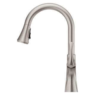 Pfister Miri Single-Handle Pull-Down Sprayer Kitchen Faucet with Soap Dispenser in Spot Defense Stainless Steel F-529-7MRGS