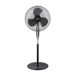 Optimus 18 in. Oscillating Stand Fan with Remote Control in Black 98589999M