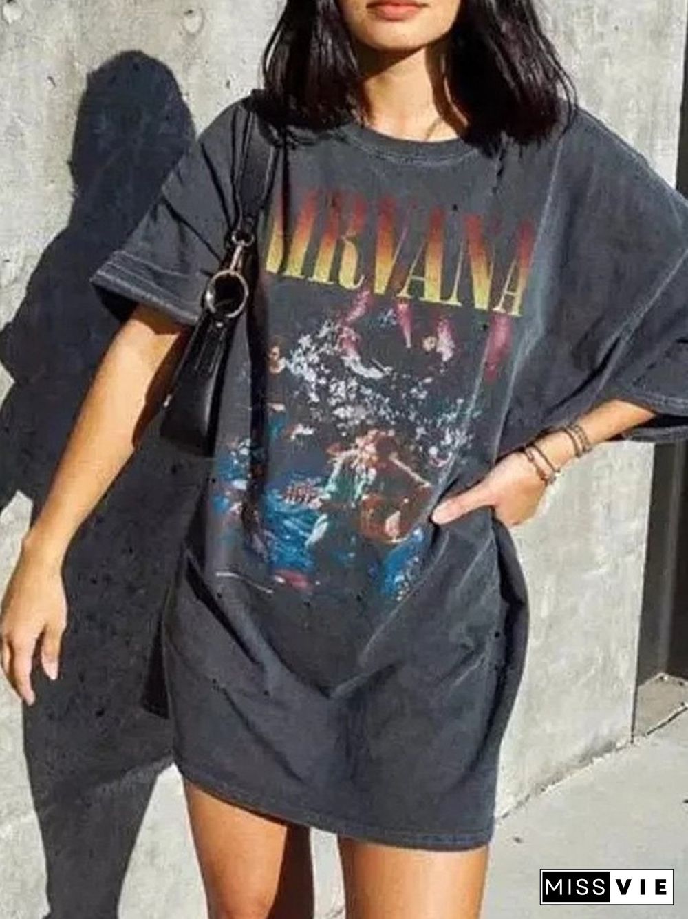 Rock Man Graphic Oversized Tee