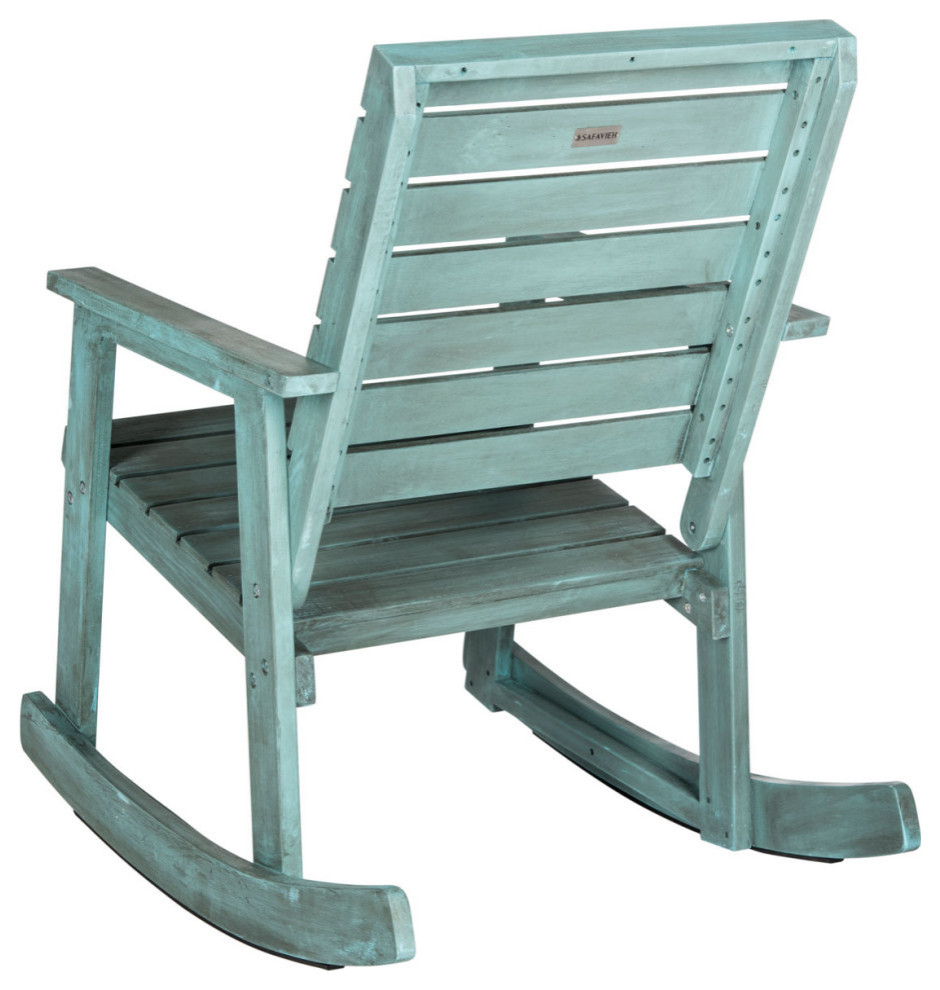 Lexie Rocking Chair Beach House Blue   Modern   Rocking Chairs   by Virgil Stanis Design  Houzz