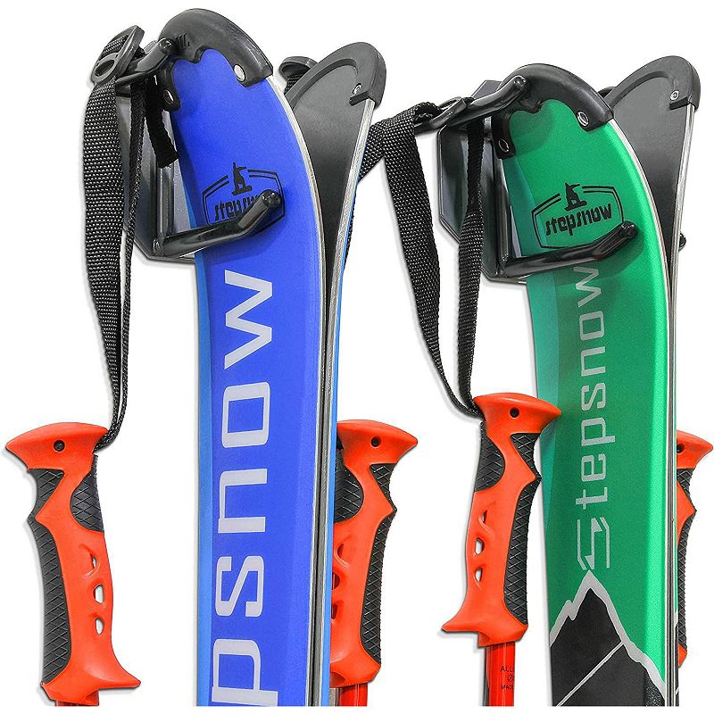 RaxGo Ski Wall Rack， Holds 2 Pairs of Skis and Skiing Poles or Snowboard