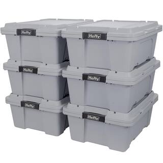 Hefty 12 gal. MAX Storage Tote (6-Pack) HFTCOM7169522522668-6