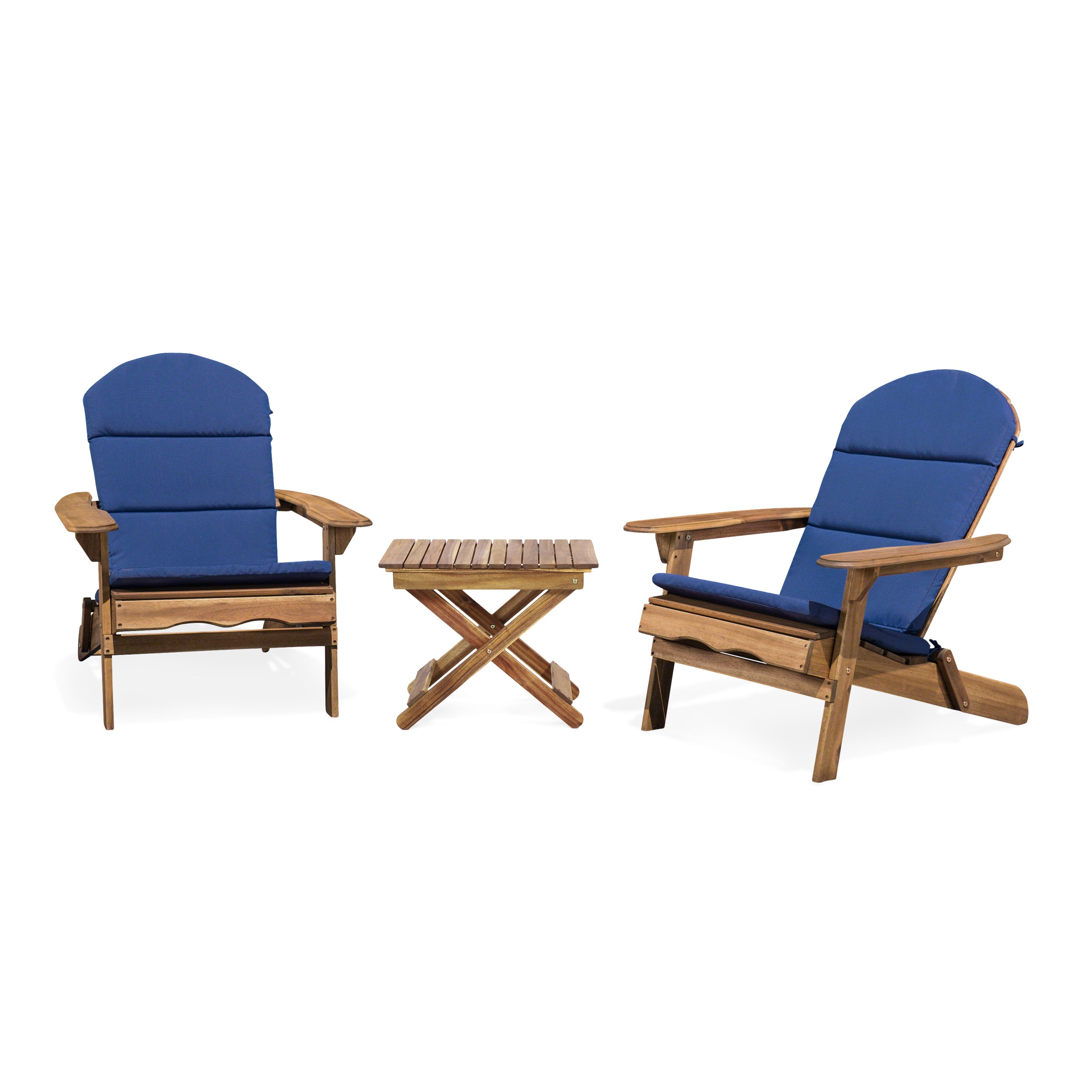 Reed Outdoor 2 Seater Acacia Wood Chat Set with Water Resistant Cushions