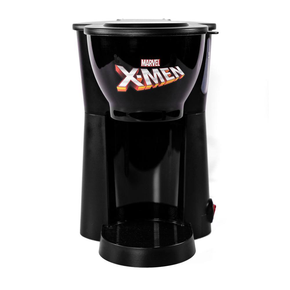 Uncanny Brands Black Marvel X-Men Single-Cup Drip Coffee Maker with Mug CM-MVX-XMN