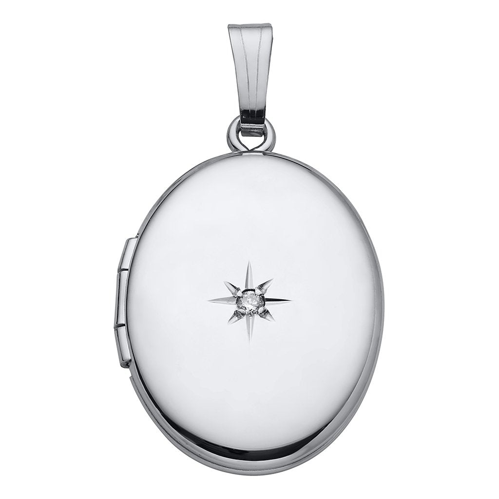 LeStage® Cape Cod  Adult Sterling Silver Diamond Locket