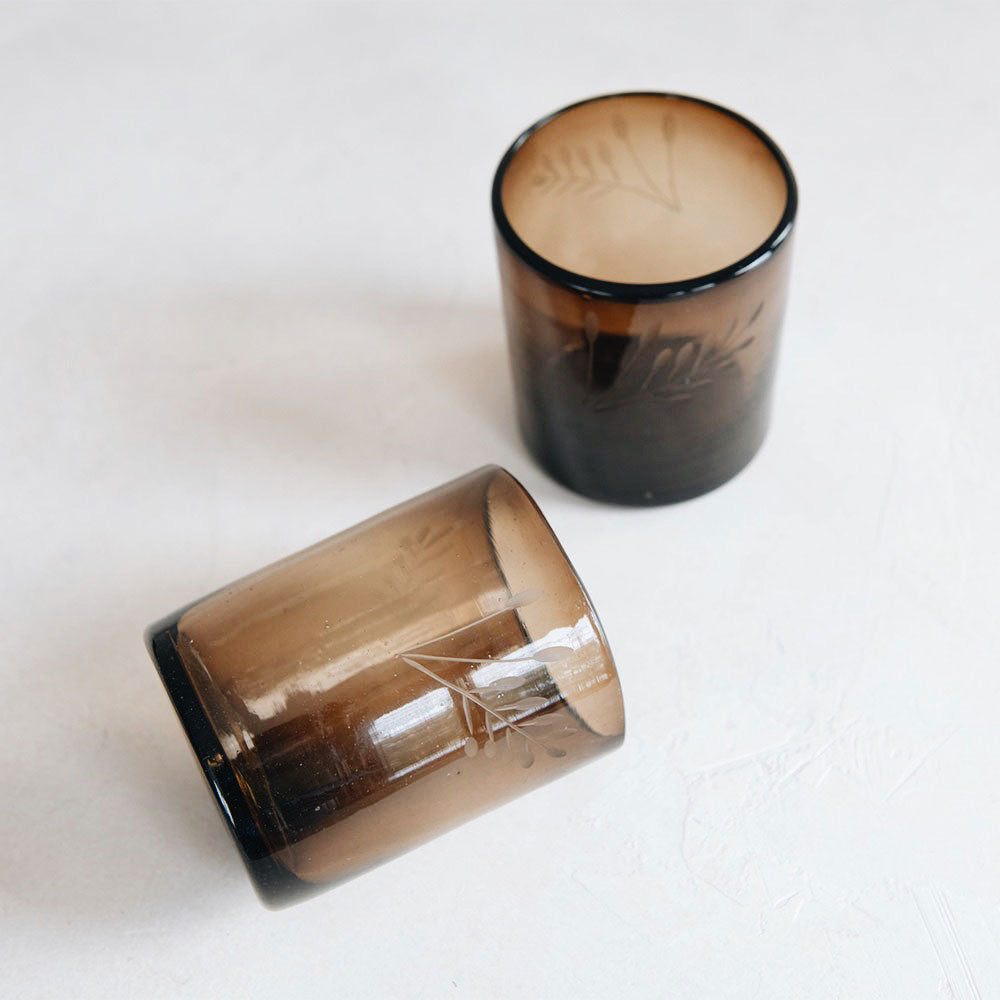 Hand-etched Tumbler - Umber