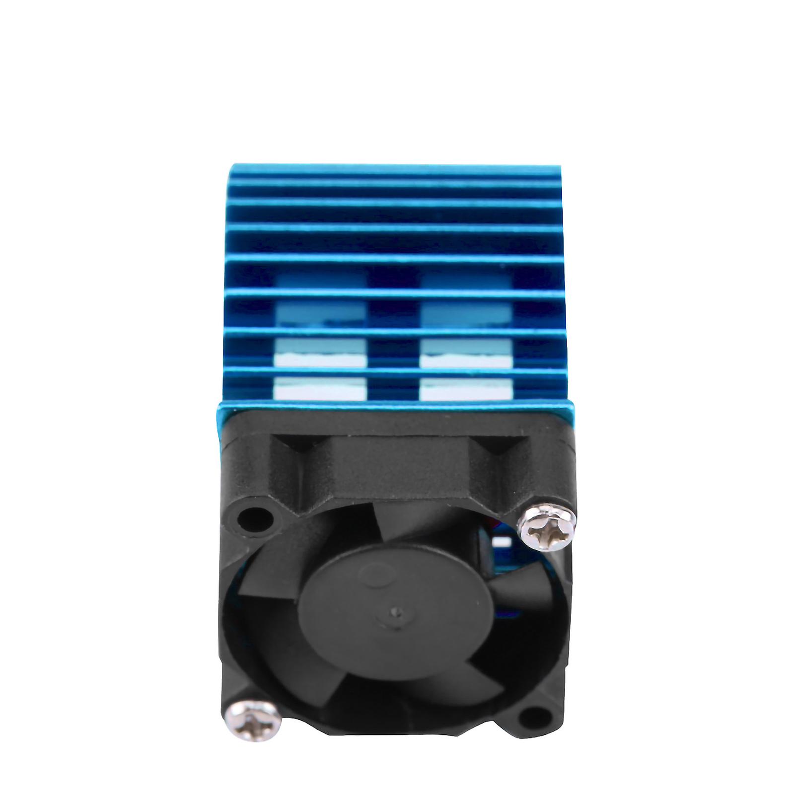 Heat Sink With Cooling Fan For 1/10 Scale Electric Rc Car 540 / 550 Motor (blue)