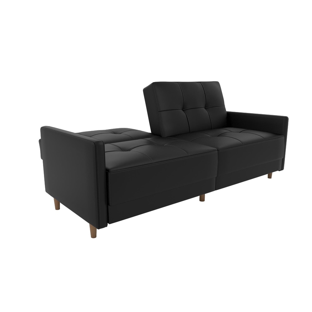 DHP Andora Faux Leather Coil Futon