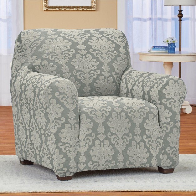 Collections Etc Jacquard Medallion Design Slipcover Furniture Protector