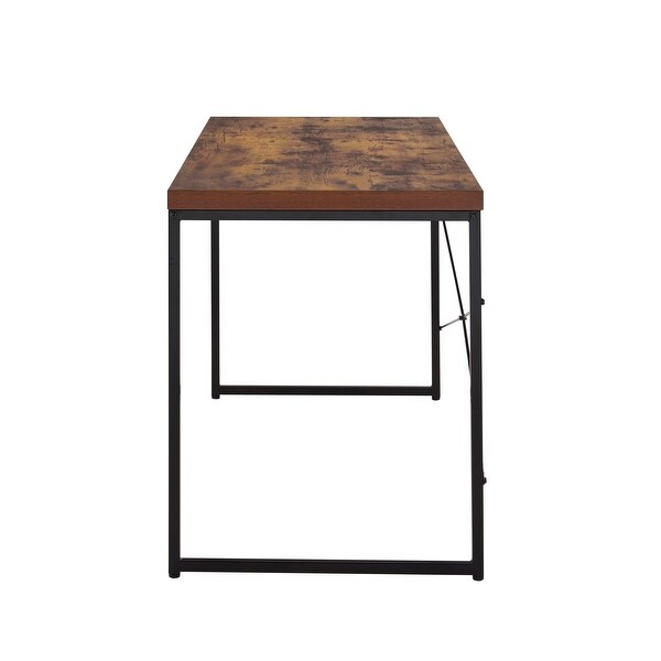 Console Table with its industrial looks and the mixing of black metal with weathered oak，Console Table