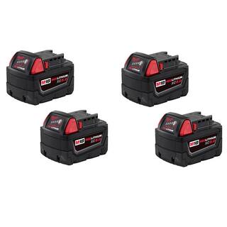 MW M18 18-Volt Lithium-Ion XC Extended Capacity Battery Pack 5.0Ah (4-Pack) 48-11-1852