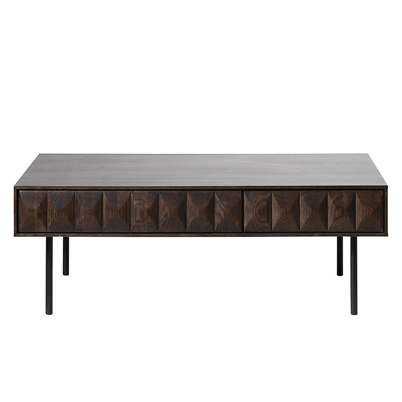 LATINA Coffee Table 117cm - Dark Brown / Black