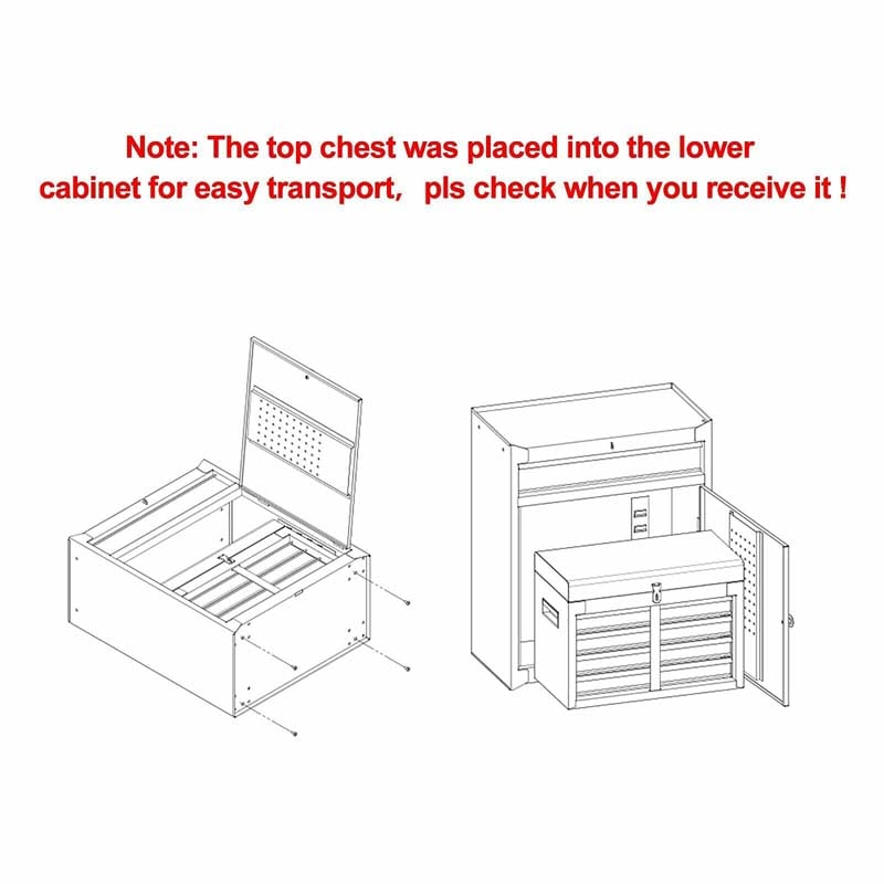 5-Drawer Rolling Tool Chest Removable Tool Storage Cabinet Metal Toolbox Organizer with Lock