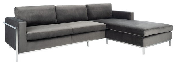 Safavieh Couture Camila Poly Blend Sectional   Contemporary   Sectional Sofas   by Safavieh  Houzz