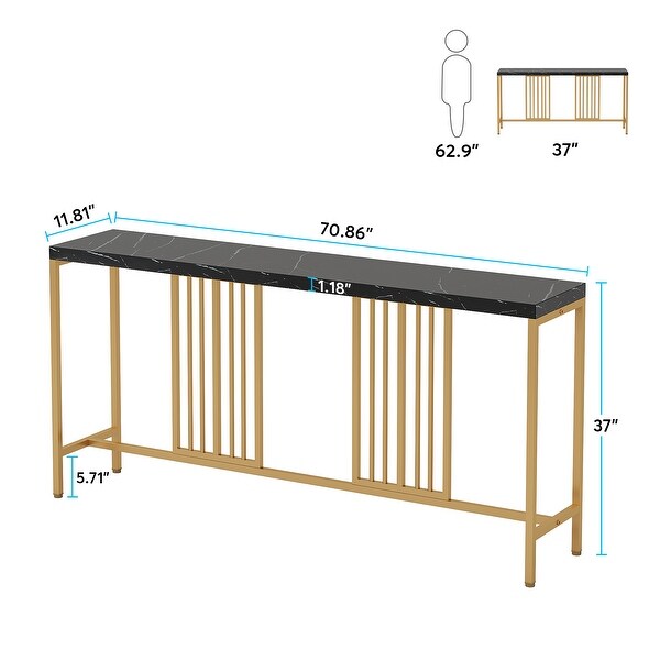 70.9 Inch Console Table Sofa Table， Narrow Long Entryway Table Hallway Table