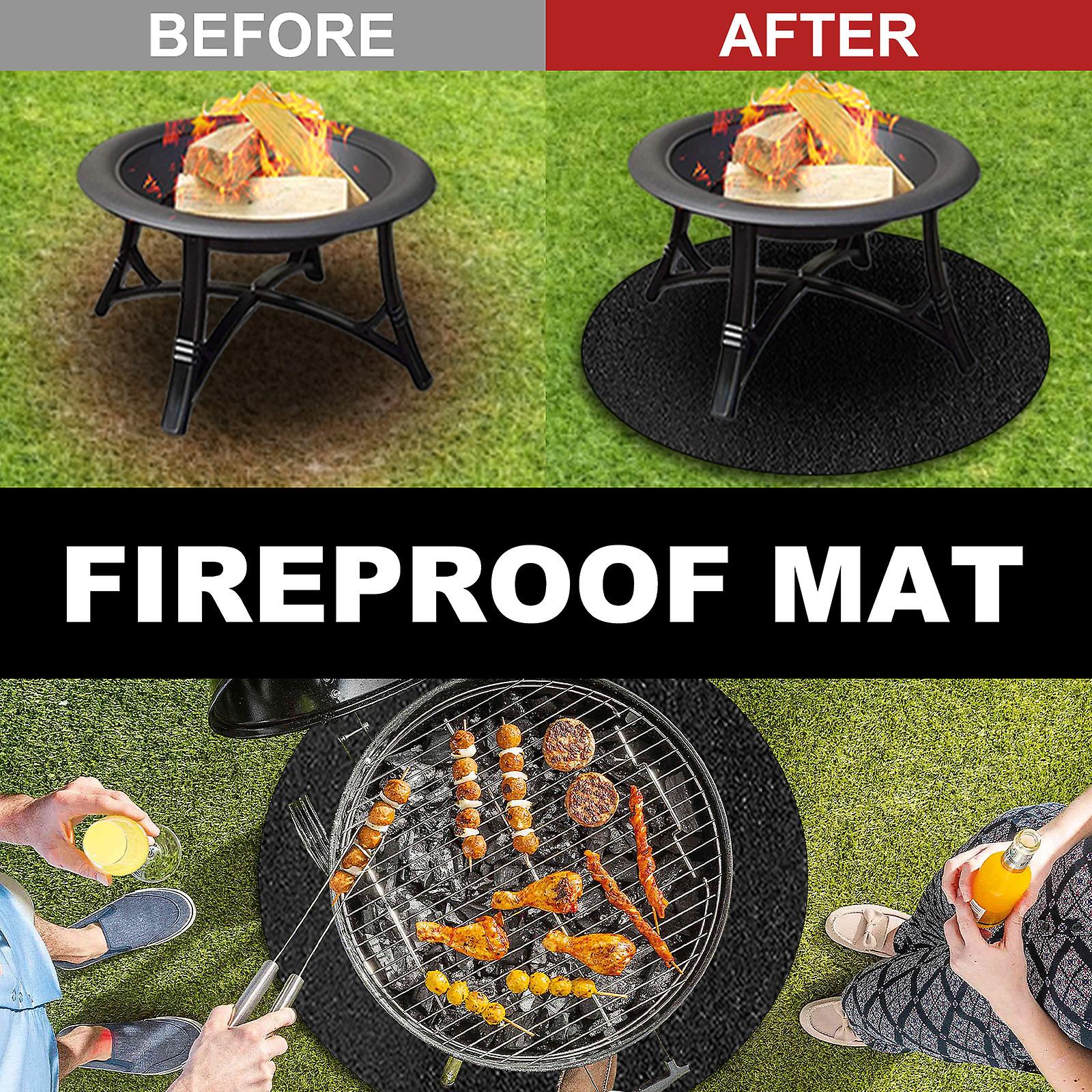 Fireproof Mat High Temperature Protection Flame Retardant Picnic Mat Outdoor Camping Barbecue Mat Fire Stove Fire Mat Resistant