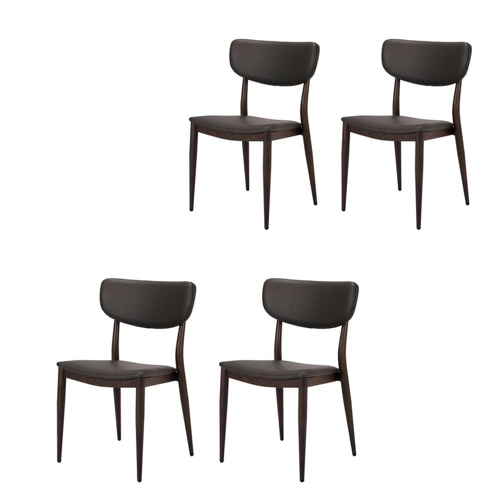 Jake Modern Dining Chair Grey PU (Set of 4)