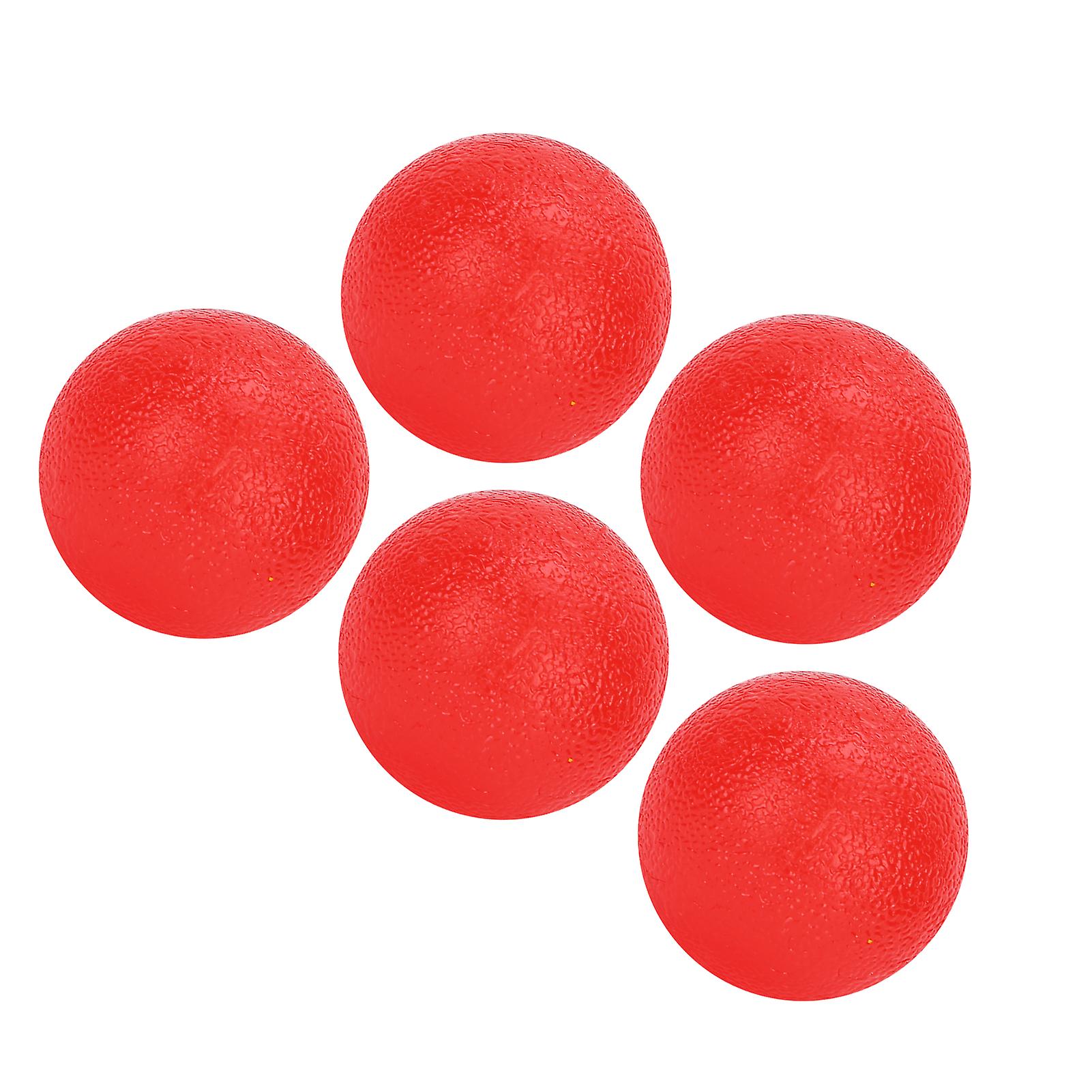 5pcs Fitness Hand Finger Strength Training Ball Silicone Finger Exercise Massage Ballred 25 Hardness