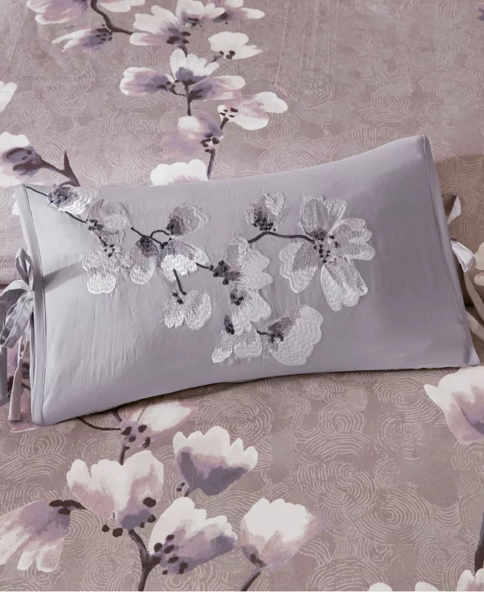 Natori Sakura Blossom Embroidered Decorative Pillow， 12