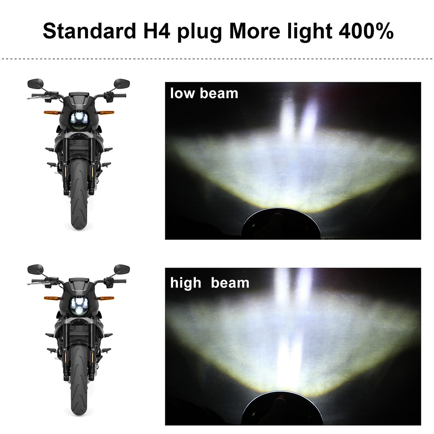 5.75 Inch Led Headlight Motorcycle Projector Headlamp Super Wide Angle Driving Light