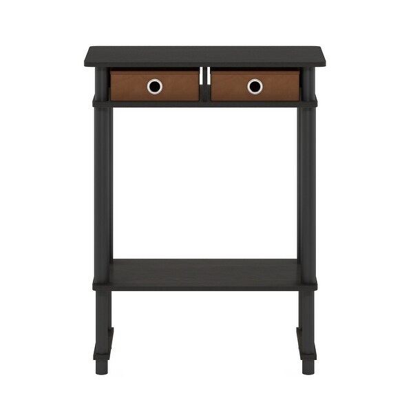 Furinno Turn-N-Tube Tall-Wide Hallway Console Table with Bin