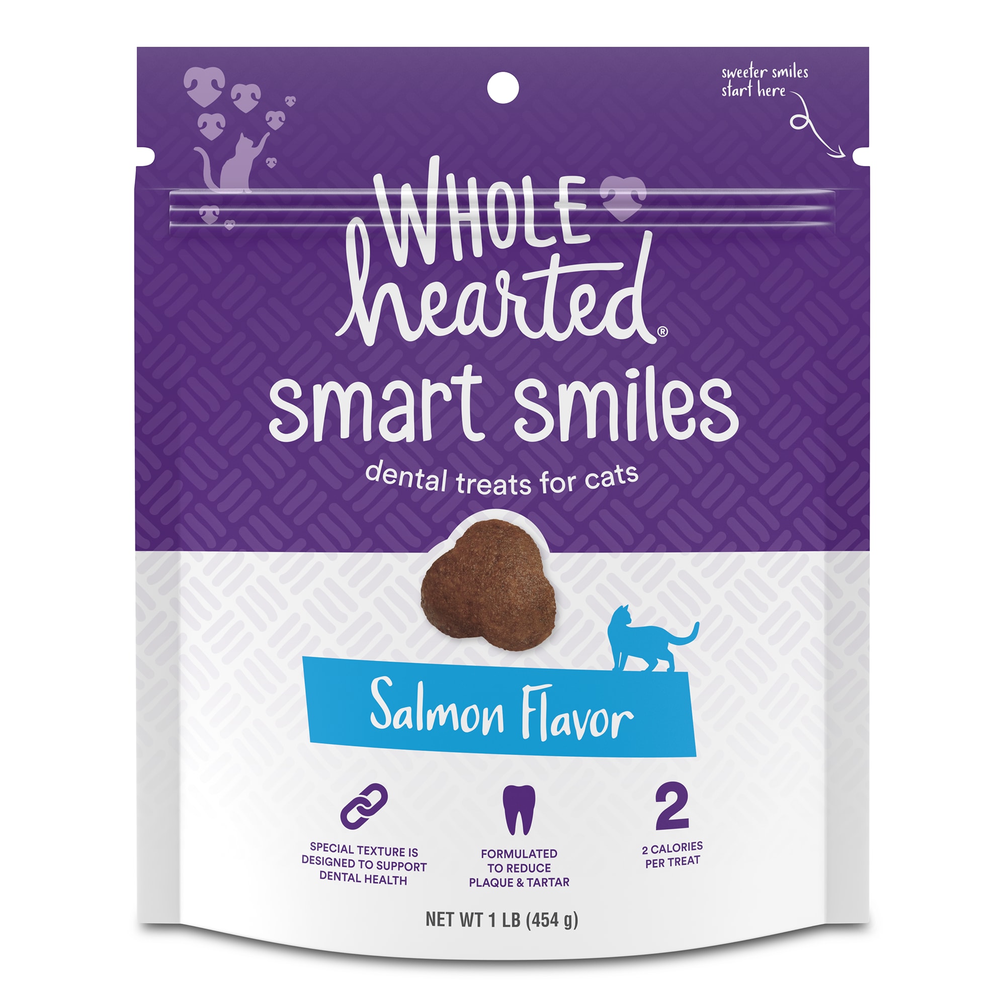 WholeHearted Salmon Flavor Cat Dental Treats， 16 oz.