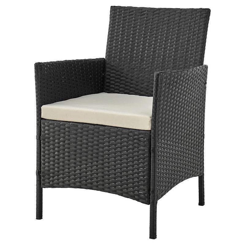 MANHATTAN COMFORT Imperia Rattan Patio Chair and End Table 3-piece Set