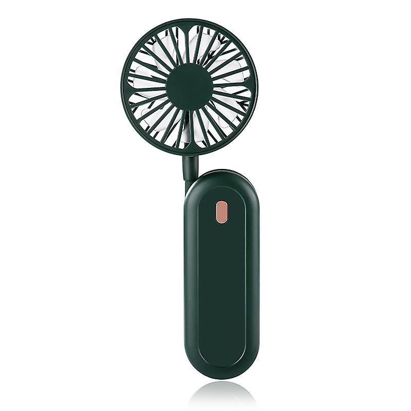 Portable Handheld Stroller Mini Fan For Hand， Neck， Stroller， Desk - Usb Rechargeable， 3 Speed Adjustable Green