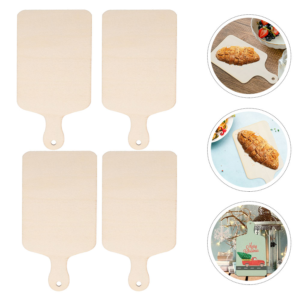 Nuolux Board Serving Small Wooden Platter Board Wood Boards Cheese Chopping Cutting Bread Decorativepizza Handlepaddle