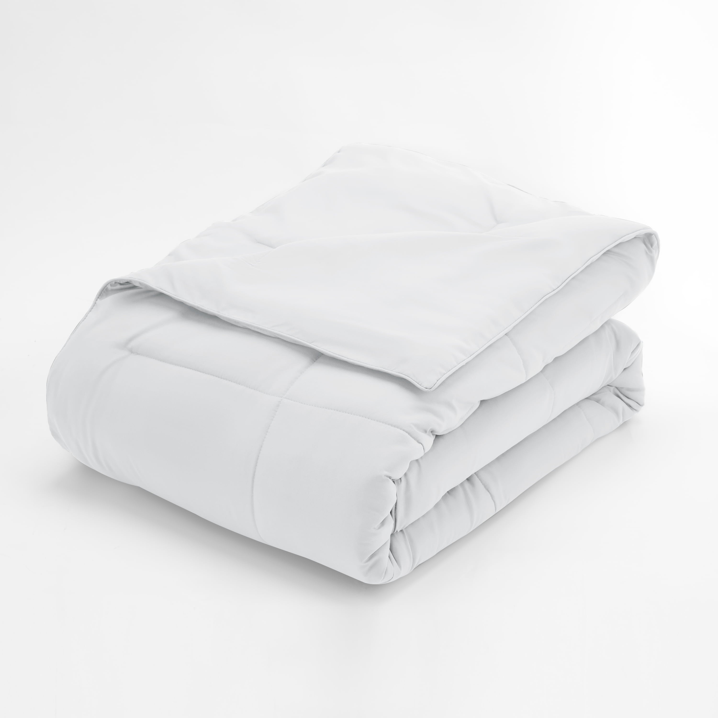 White All Season Alternative Down Solid Comforter， Twin/Twin XL， by Noble Linens