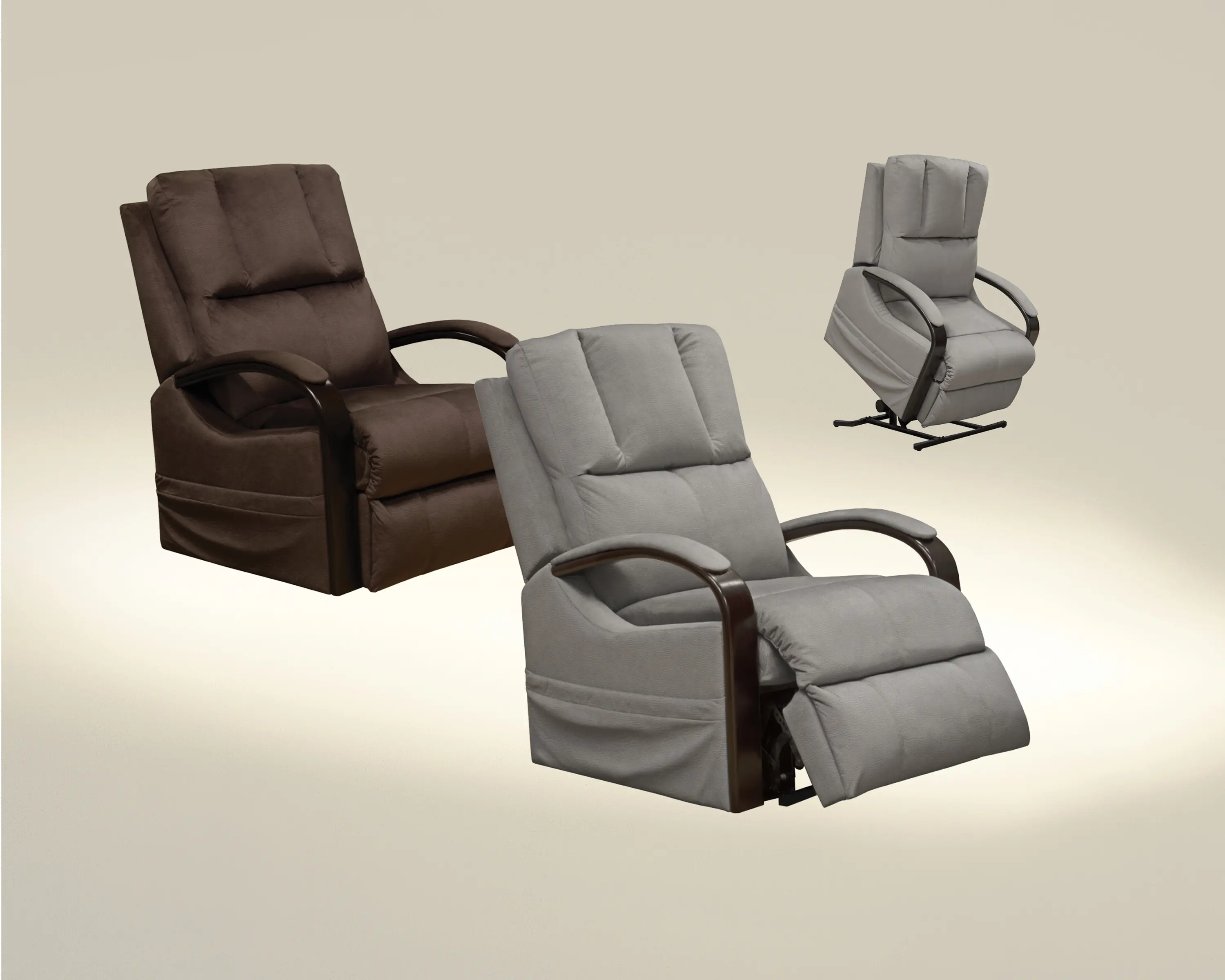 Chandler Walnut Brown Power Reclining Lift Chair