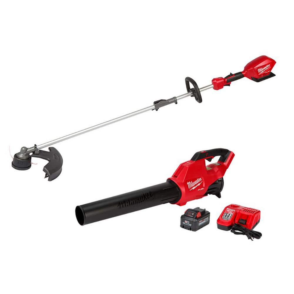 Milwaukee M18 FUEL 18V LithiumIon Brushless Cordless QUIKLOK String TrimmerBlower Kit with 8Ah Battery and Rapid Charger