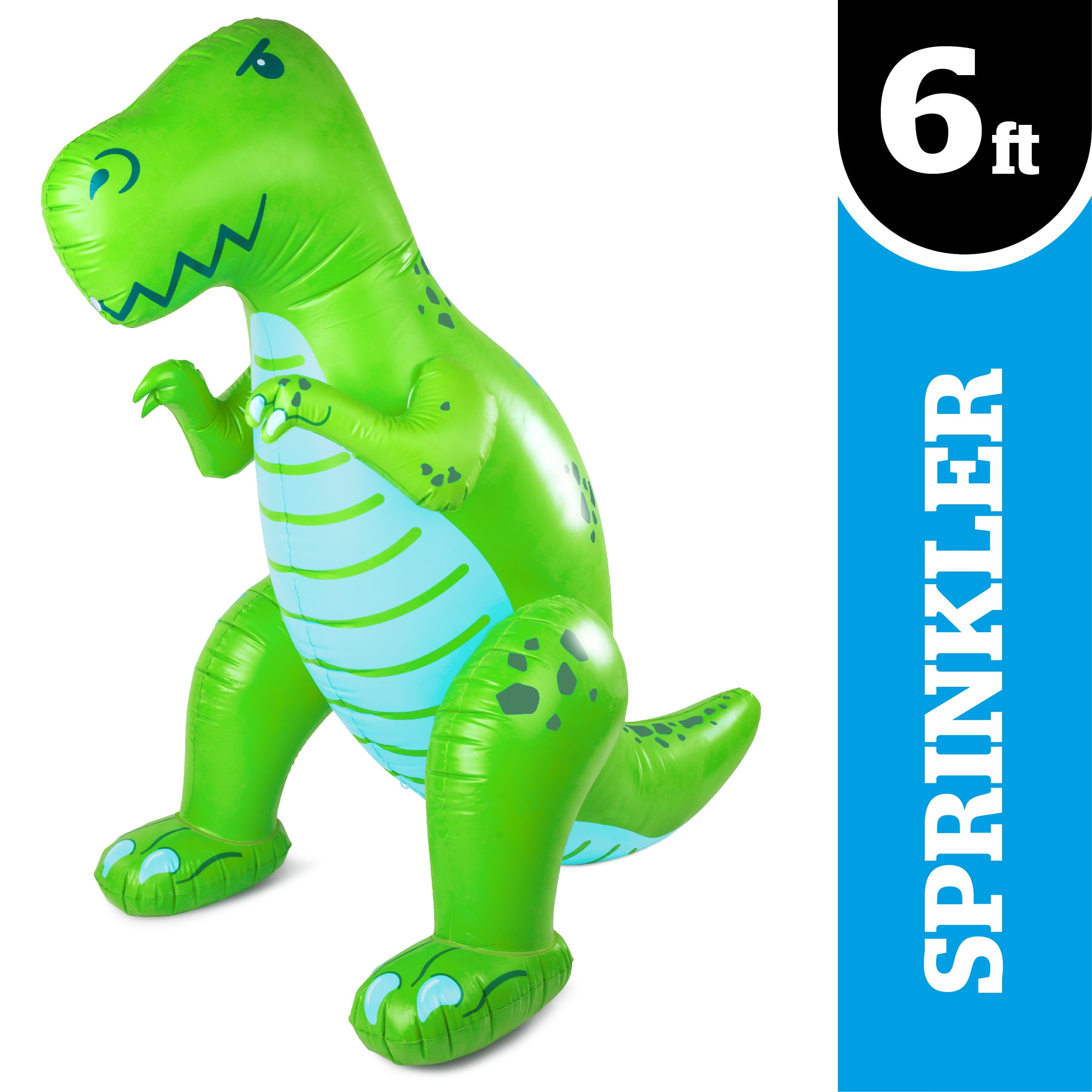 BigMouth Inc. Huge Green Dinosaur Yard Sprinkler - Ginormous 6 Foot Inflatable Sprinkler， Easy to Set Up， Inflate/Deflate， Transport and Store， Connects to Standard Garden Hose， Perfect Fun in the Sun