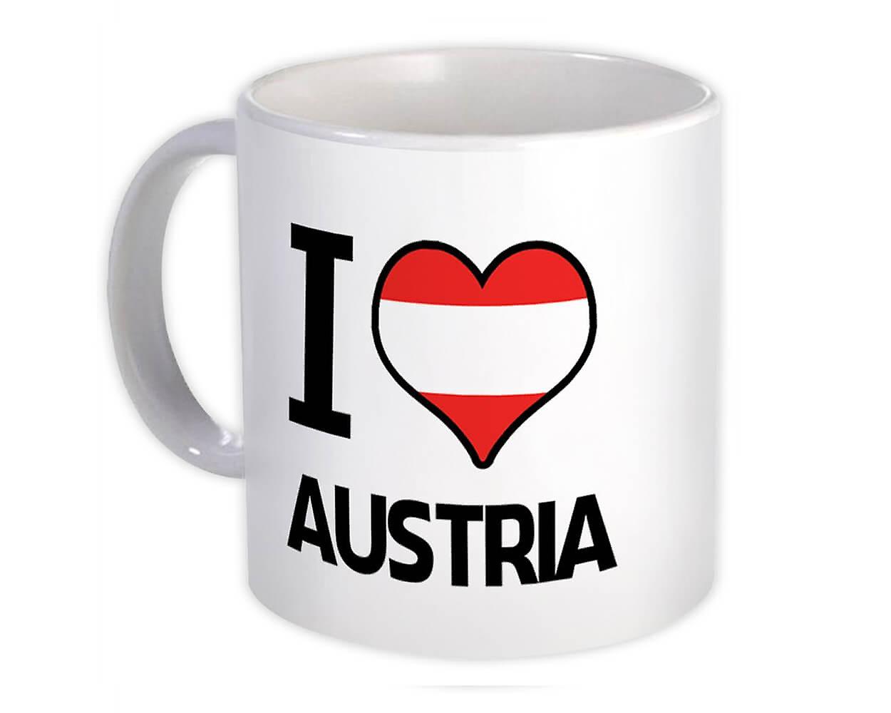 Gift Mug: I Love Austria Flag