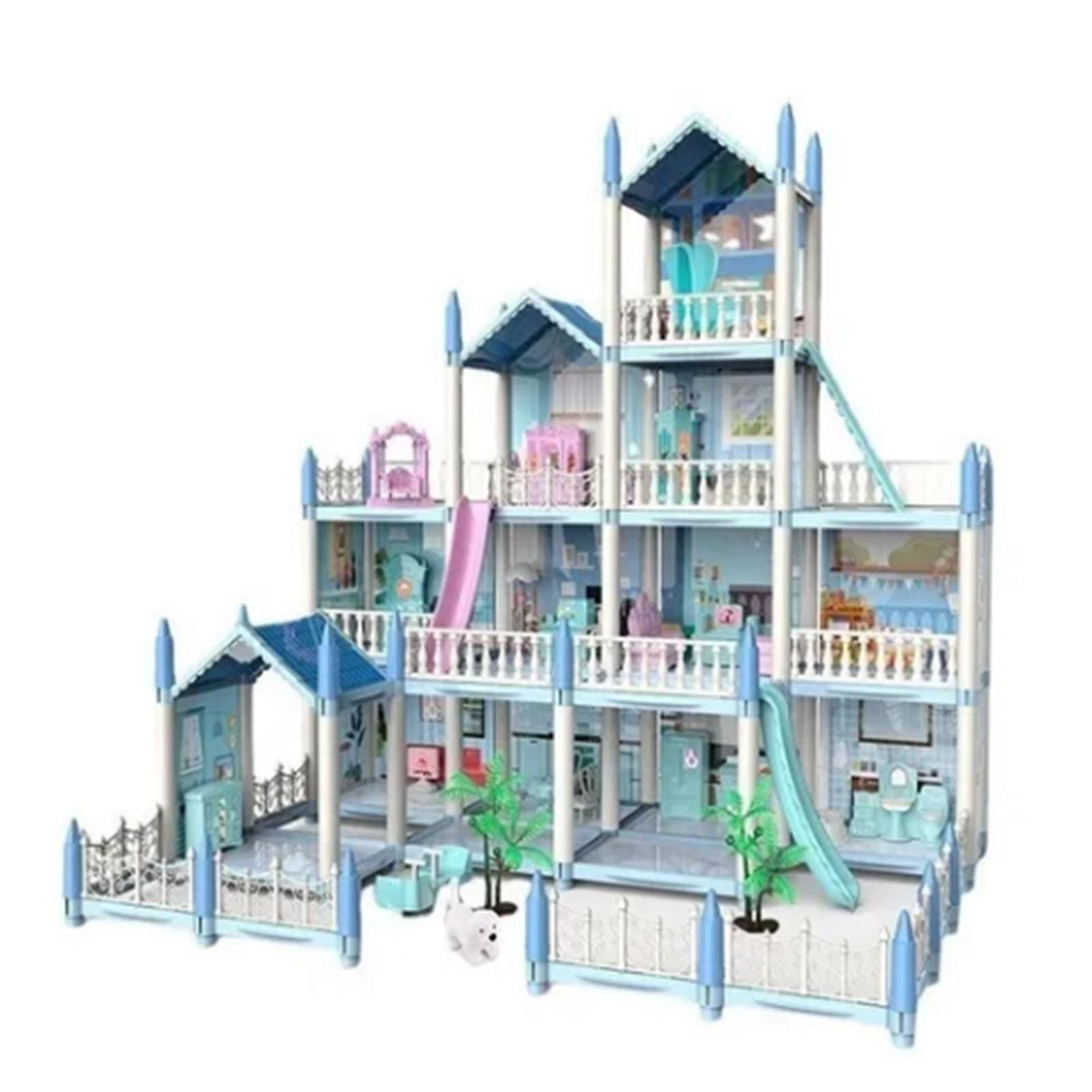 14 Rooms Doll House DIY Doll House Princess Castle Girl Toy Furniture Accessories Christmas Birthday Gift