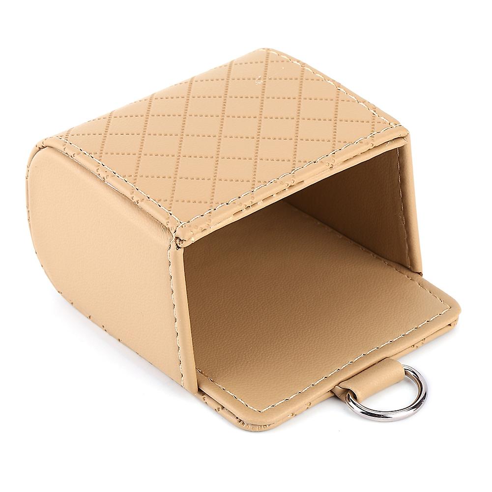 Car Universal Storage Pouch Bag Phone Mod Sun Glass Box Holder Pocket Organizer Beige