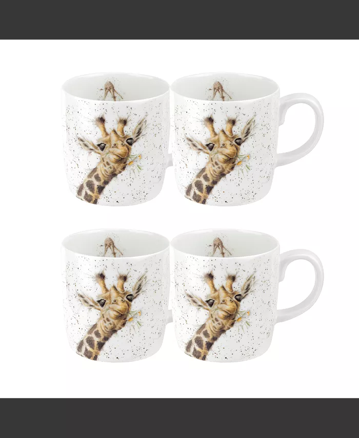 Wrendale Designs Royal Worcester Wrendale Lofty Giraffe Mug Set 4